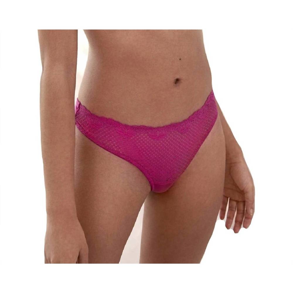 NEW TIMPA LINGERIE duet lace low rise thong in orchid